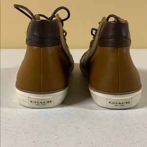 Coach MEN’S Pete Leather High Top Shoes